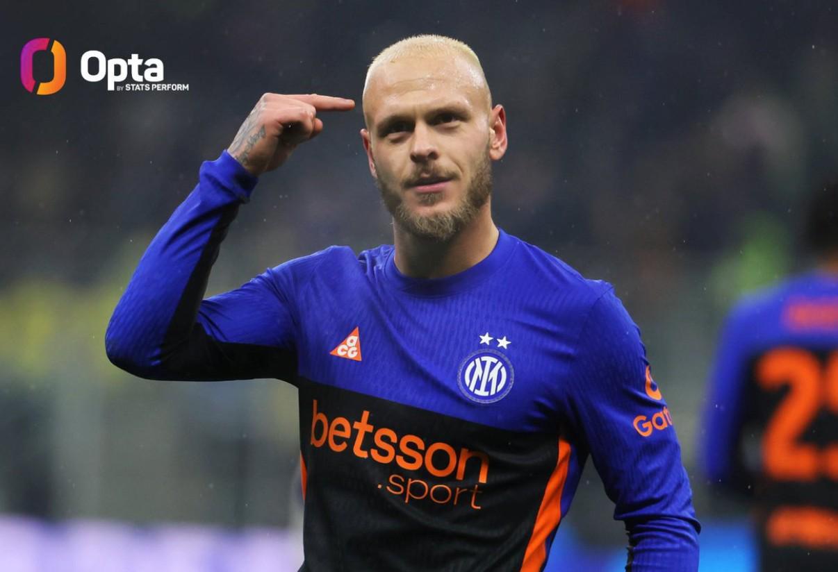 中欧体育官网入口-2射1传，迪马尔科成有统计以来国米首位意甲单场造3球的后卫